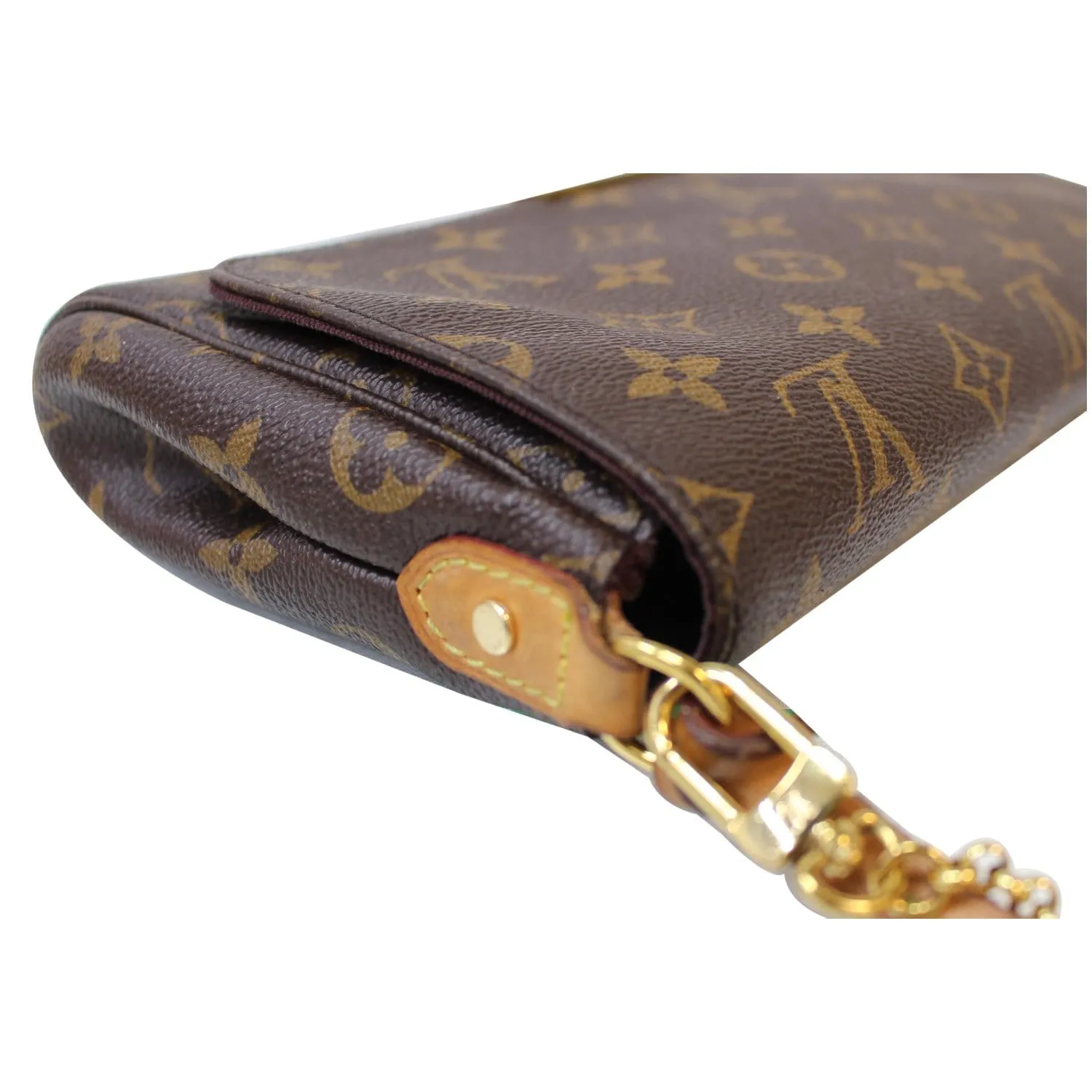 LOUIS VUITTON Favorite MM Monogram Canvas Crossbody Bag Brown