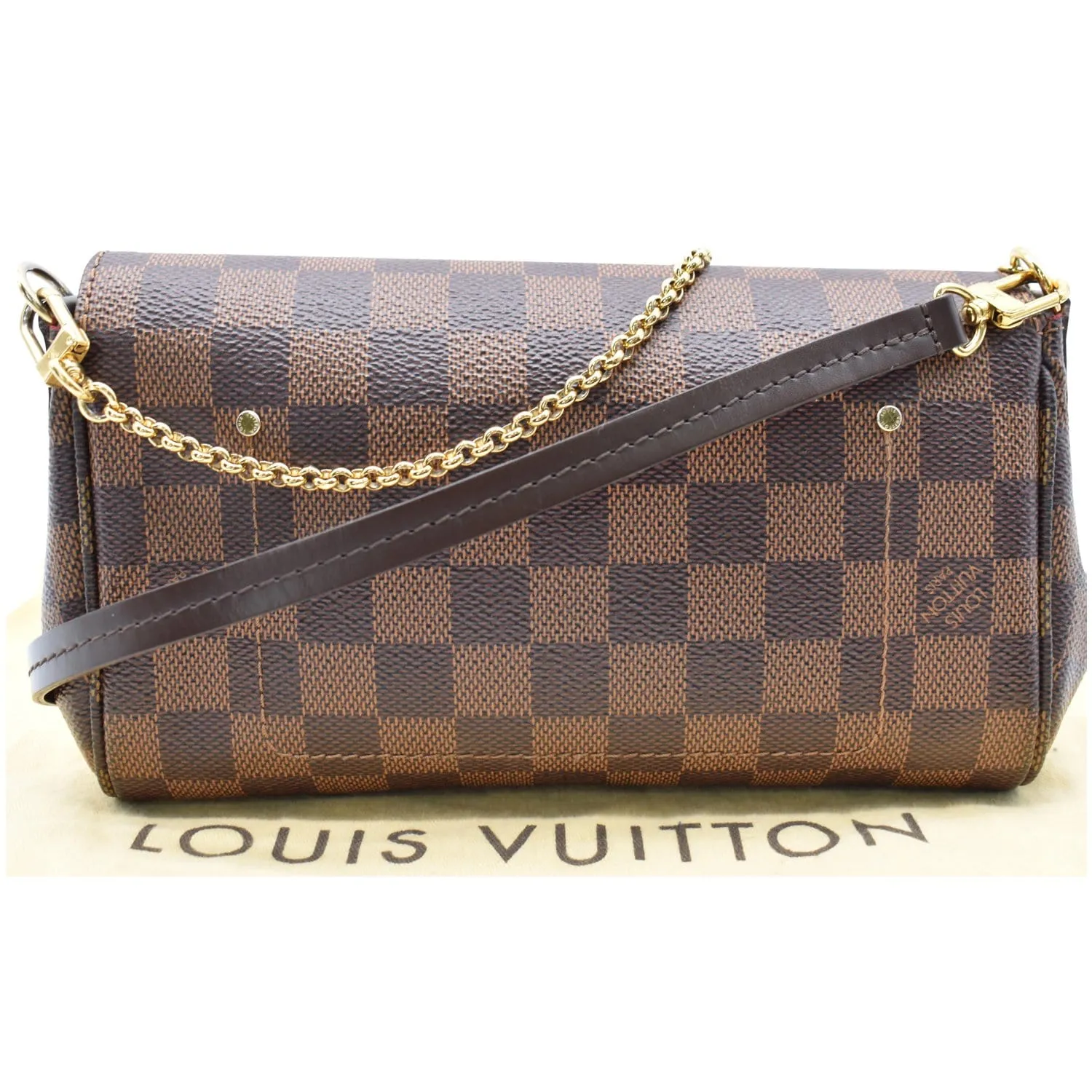 LOUIS VUITTON Favorite PM Damier Ebene Crossbody Bag Brown