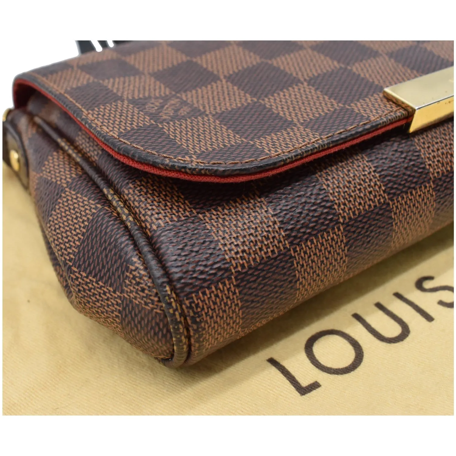LOUIS VUITTON Favorite PM Damier Ebene Crossbody Bag Brown