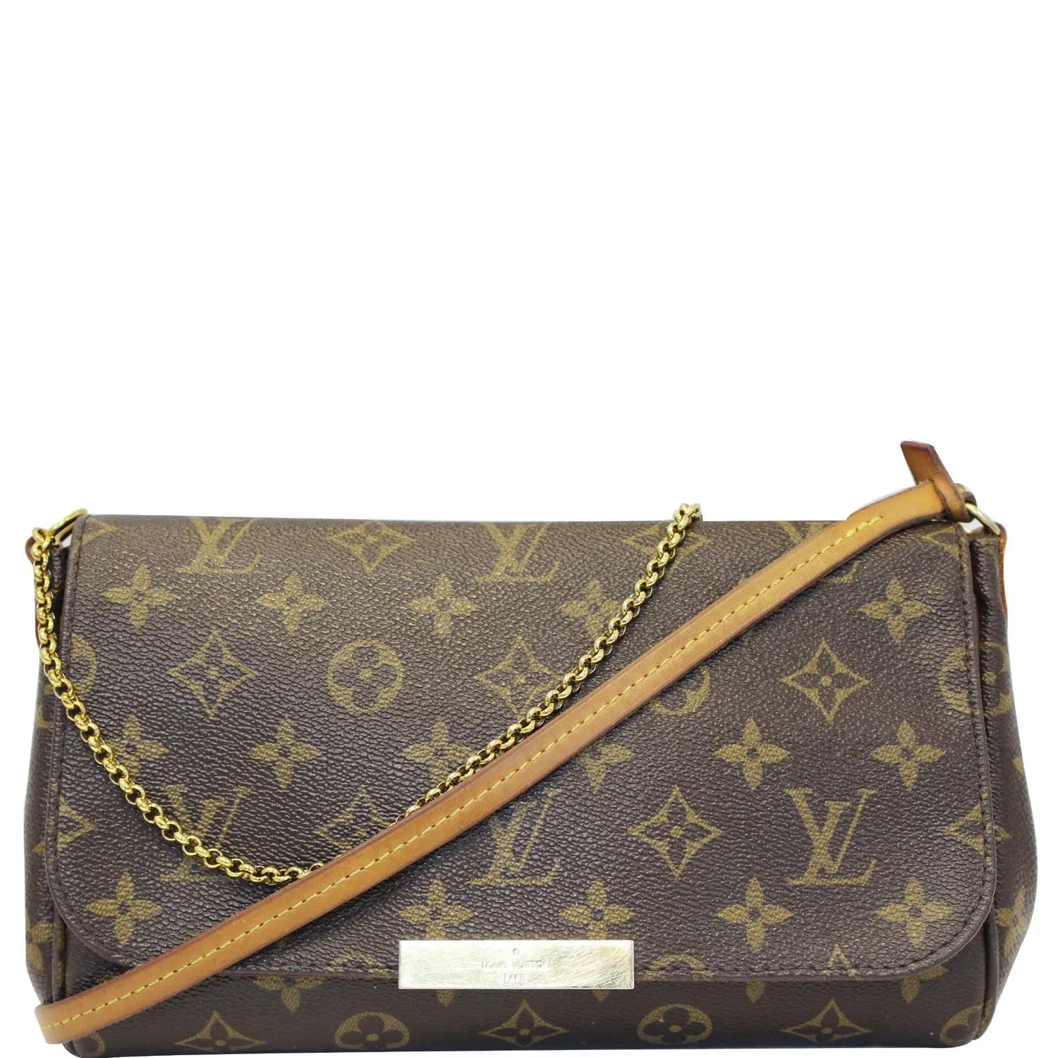 LOUIS VUITTON Favorite PM Monogram Canvas Crossbody Bag Brown