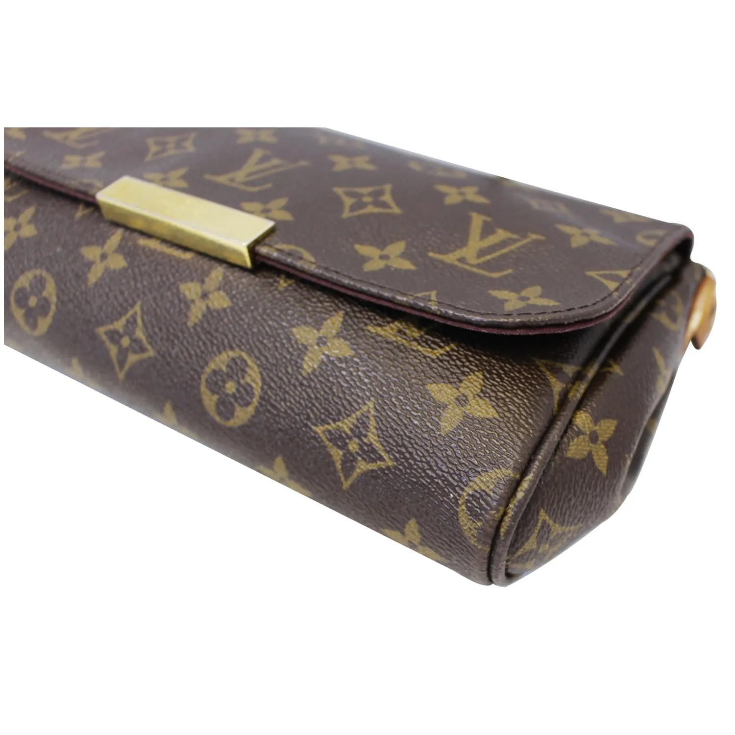 LOUIS VUITTON Favorite PM Monogram Canvas Crossbody Bag Brown
