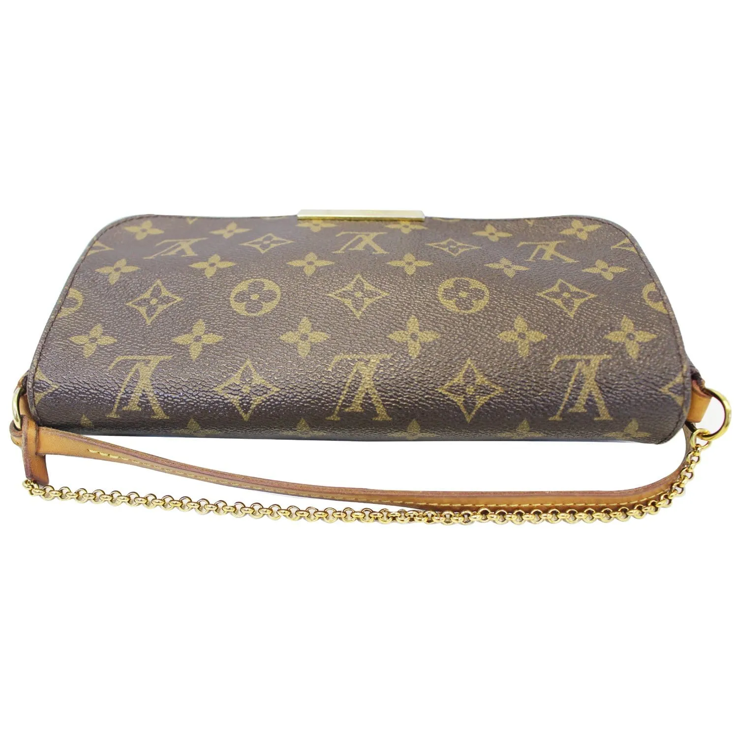 LOUIS VUITTON Favorite PM Monogram Canvas Crossbody Bag Brown
