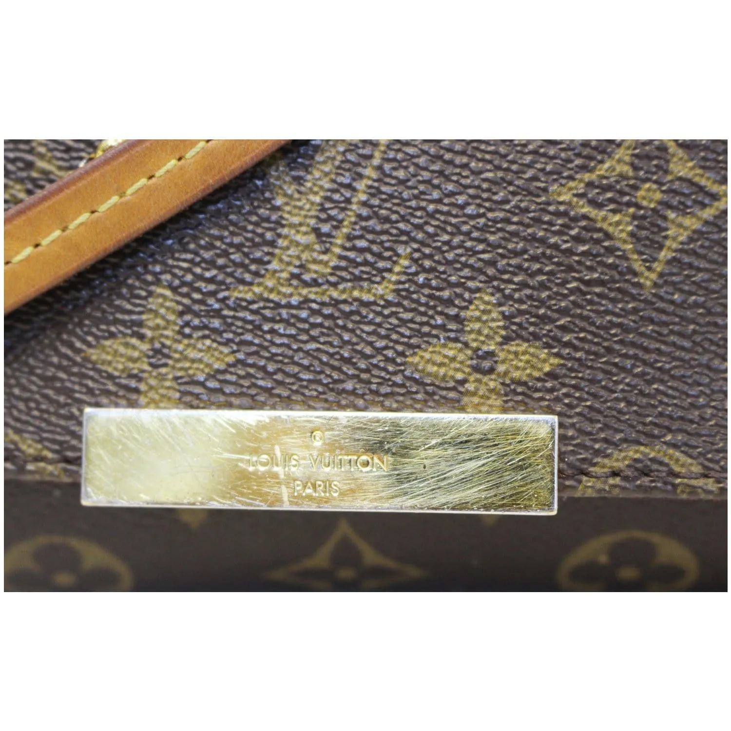 LOUIS VUITTON Favorite PM Monogram Canvas Crossbody Bag Brown