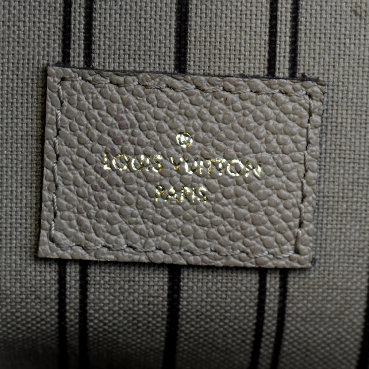 LOUIS VUITTON Metis Pochette Empreinte Leather Crossbody Bag Tourterelle