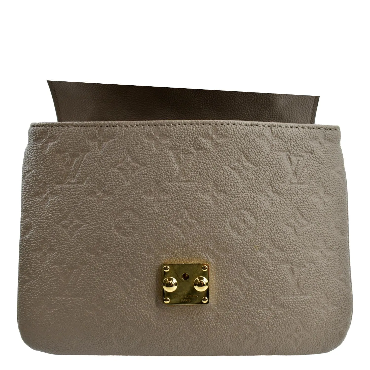 LOUIS VUITTON Metis Pochette Empreinte Leather Crossbody Bag Tourterelle