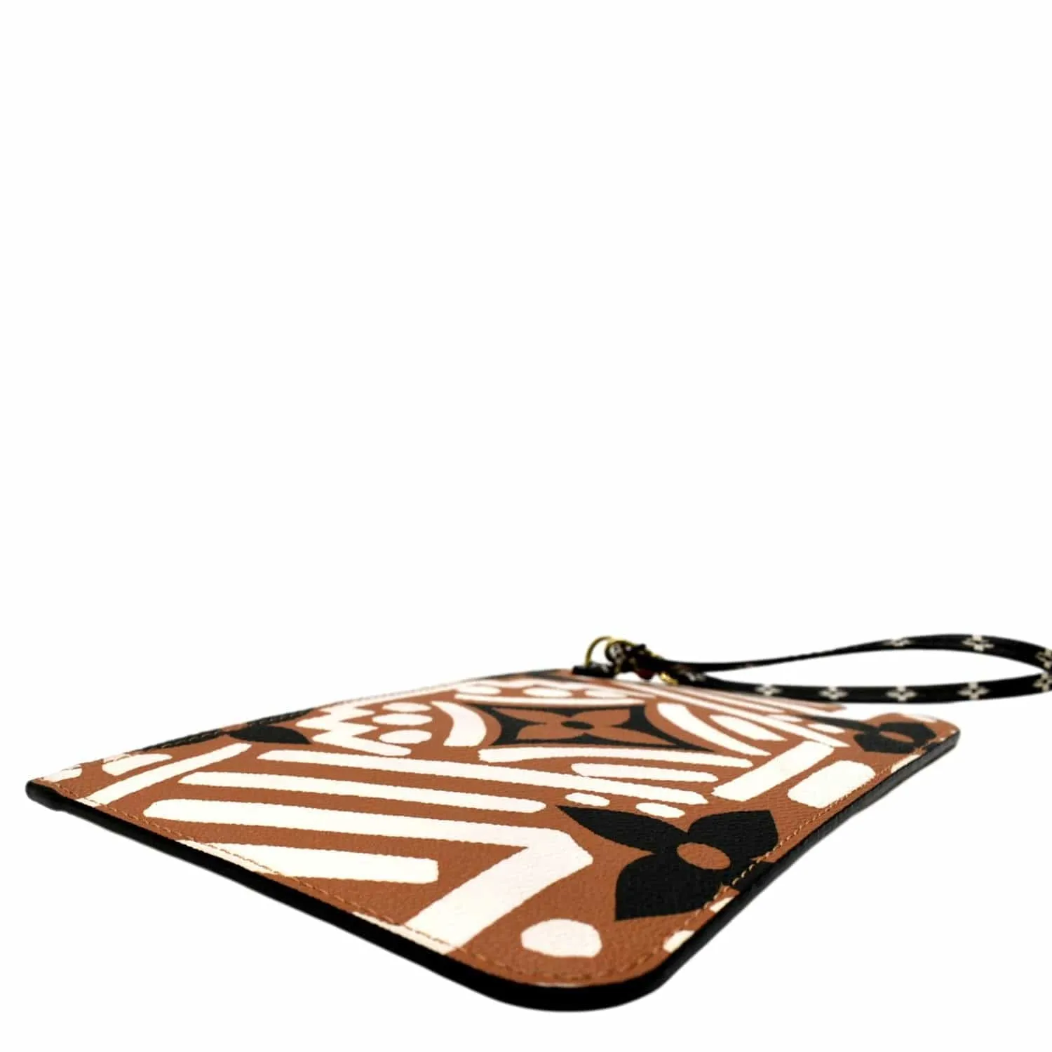 LOUIS VUITTON Neverfull Crafty Monogram Giant Wristlet Pouch Brown