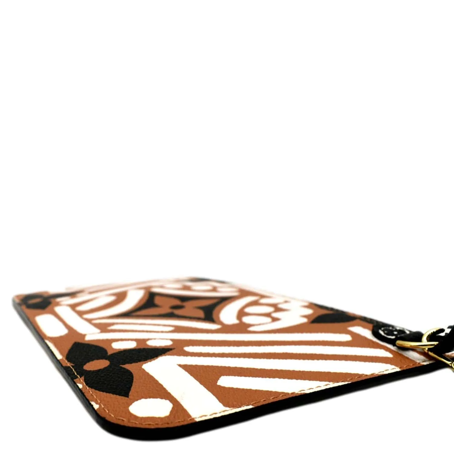 LOUIS VUITTON Neverfull Crafty Monogram Giant Wristlet Pouch Brown