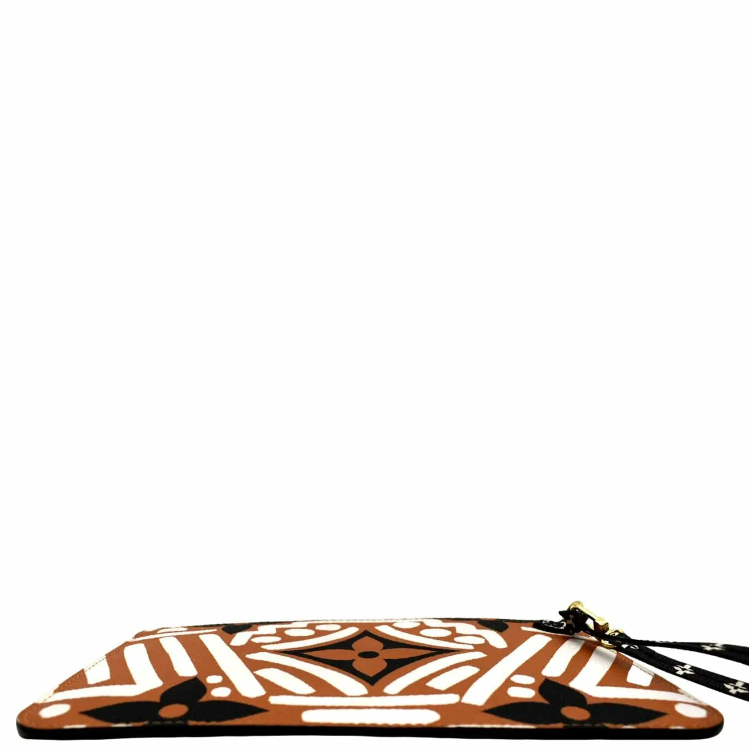 LOUIS VUITTON Neverfull Crafty Monogram Giant Wristlet Pouch Brown