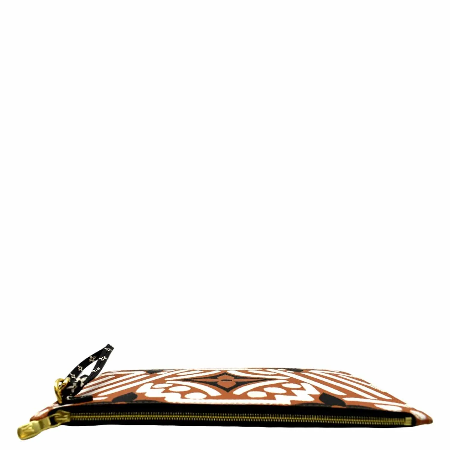 LOUIS VUITTON Neverfull Crafty Monogram Giant Wristlet Pouch Brown