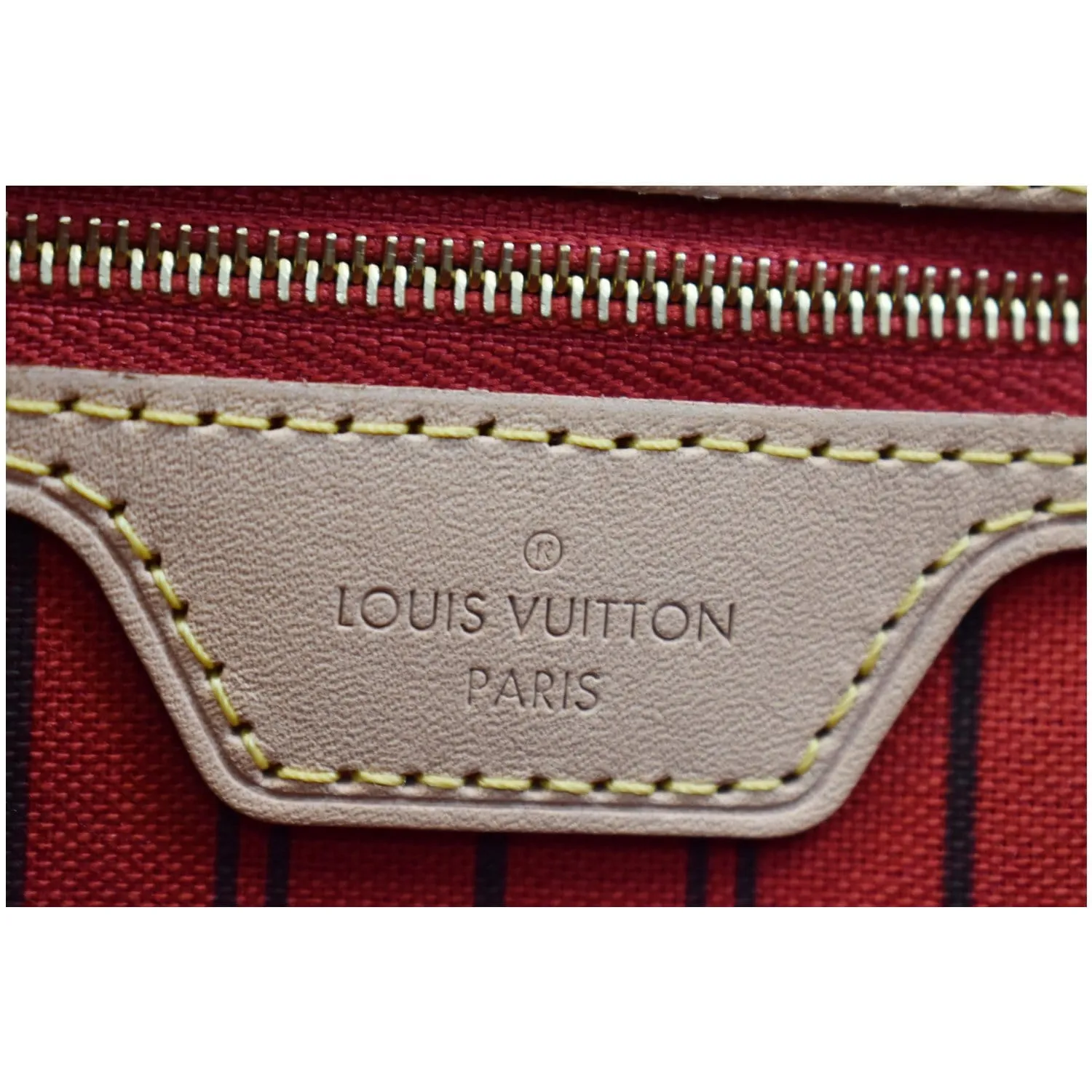 LOUIS VUITTON Neverfull MM Monogram Canvas Tote Shoulder Bag Brown