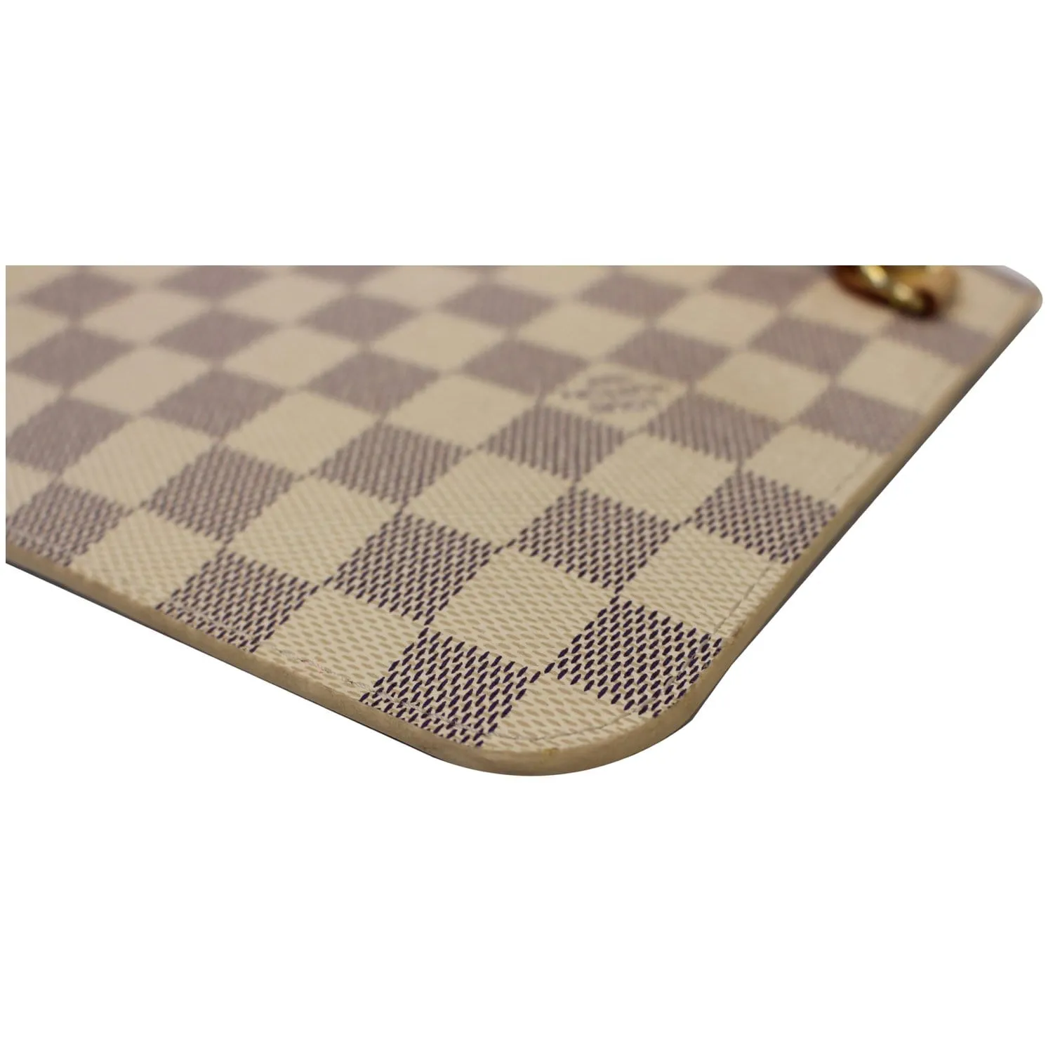 LOUIS VUITTON Pochette Wristlet Pouch Damier Azur Neverfull GM Rose Ballerine