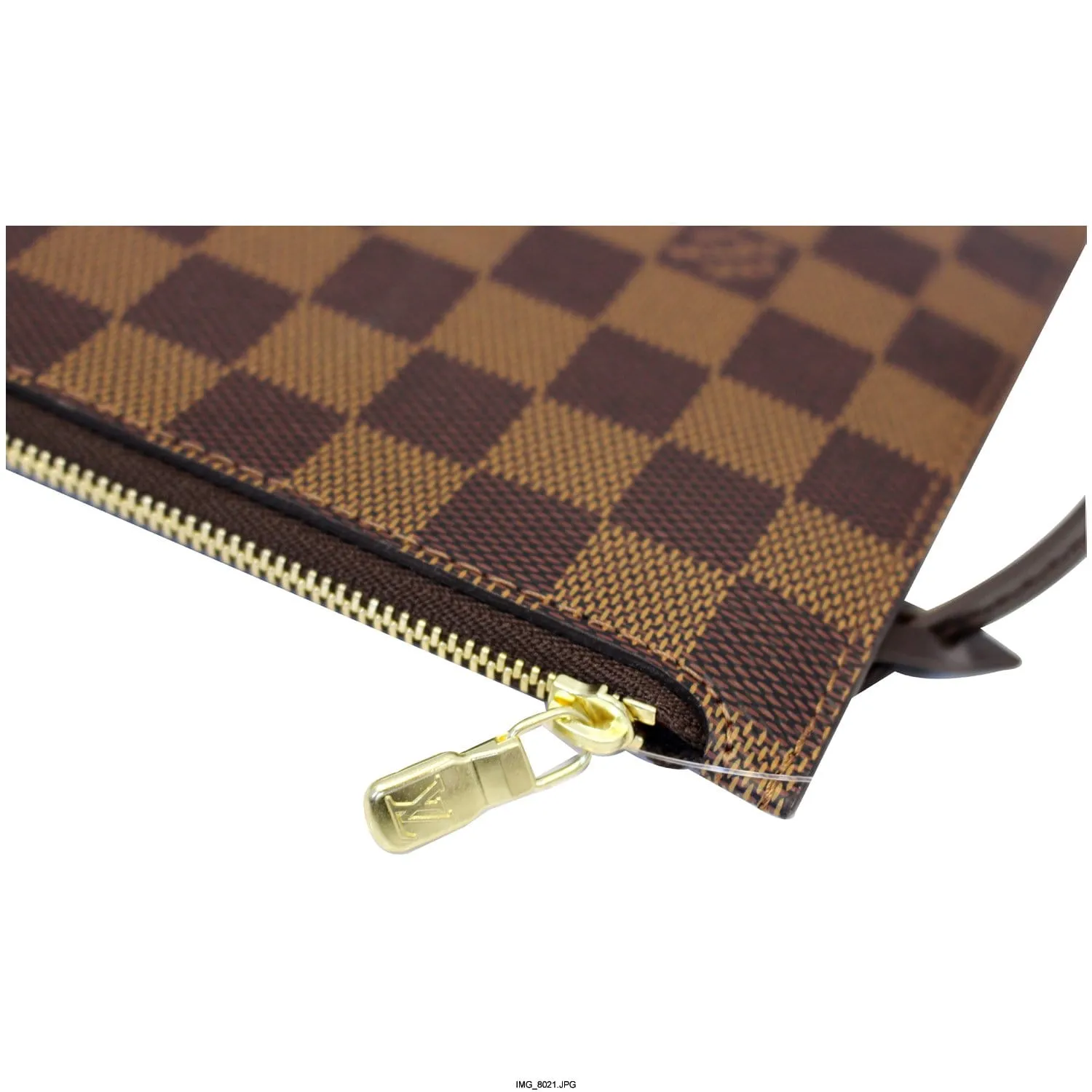 LOUIS VUITTON Pochette Wristlet Pouch Damier Ebene Neverfull MM