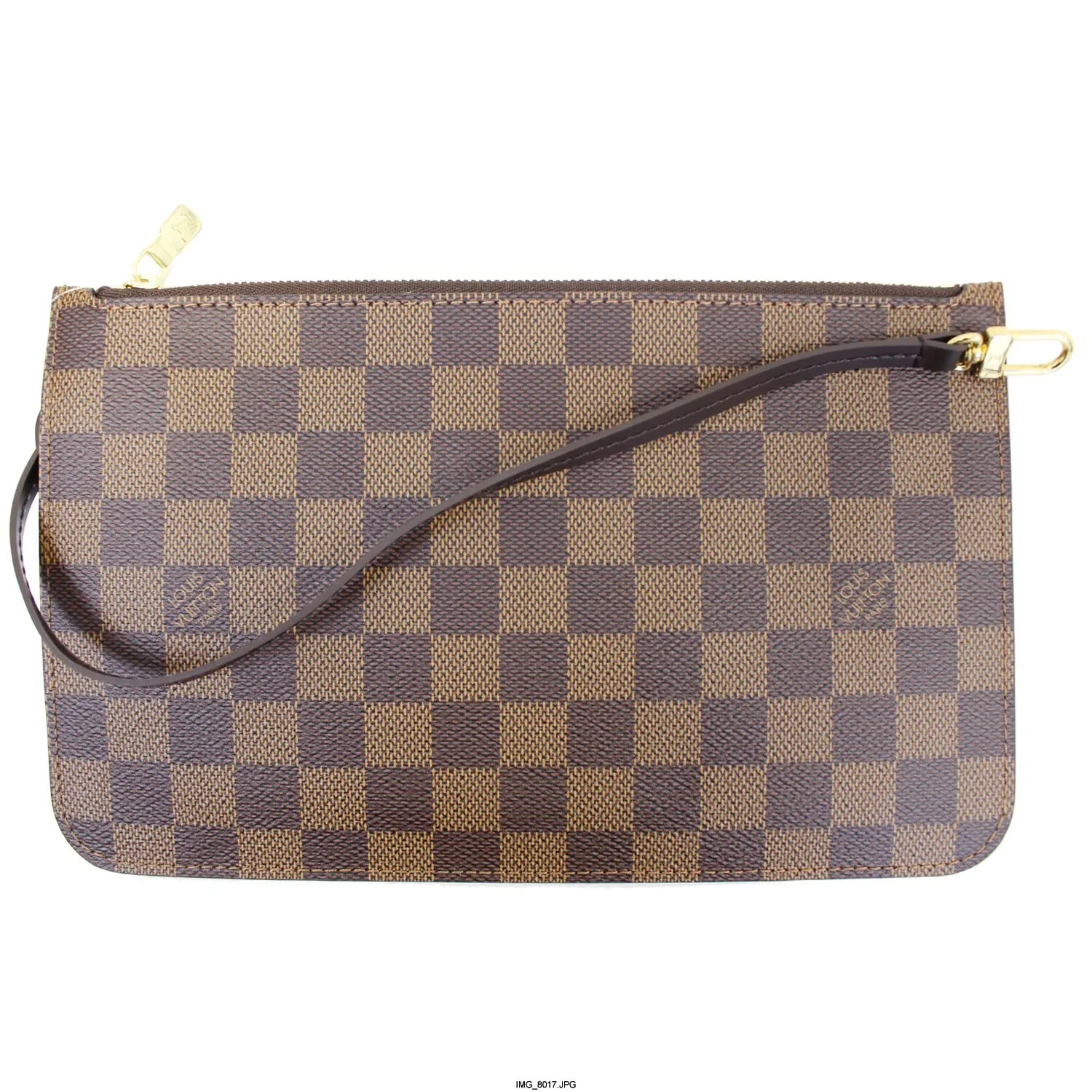 LOUIS VUITTON Pochette Wristlet Pouch Damier Ebene Neverfull MM