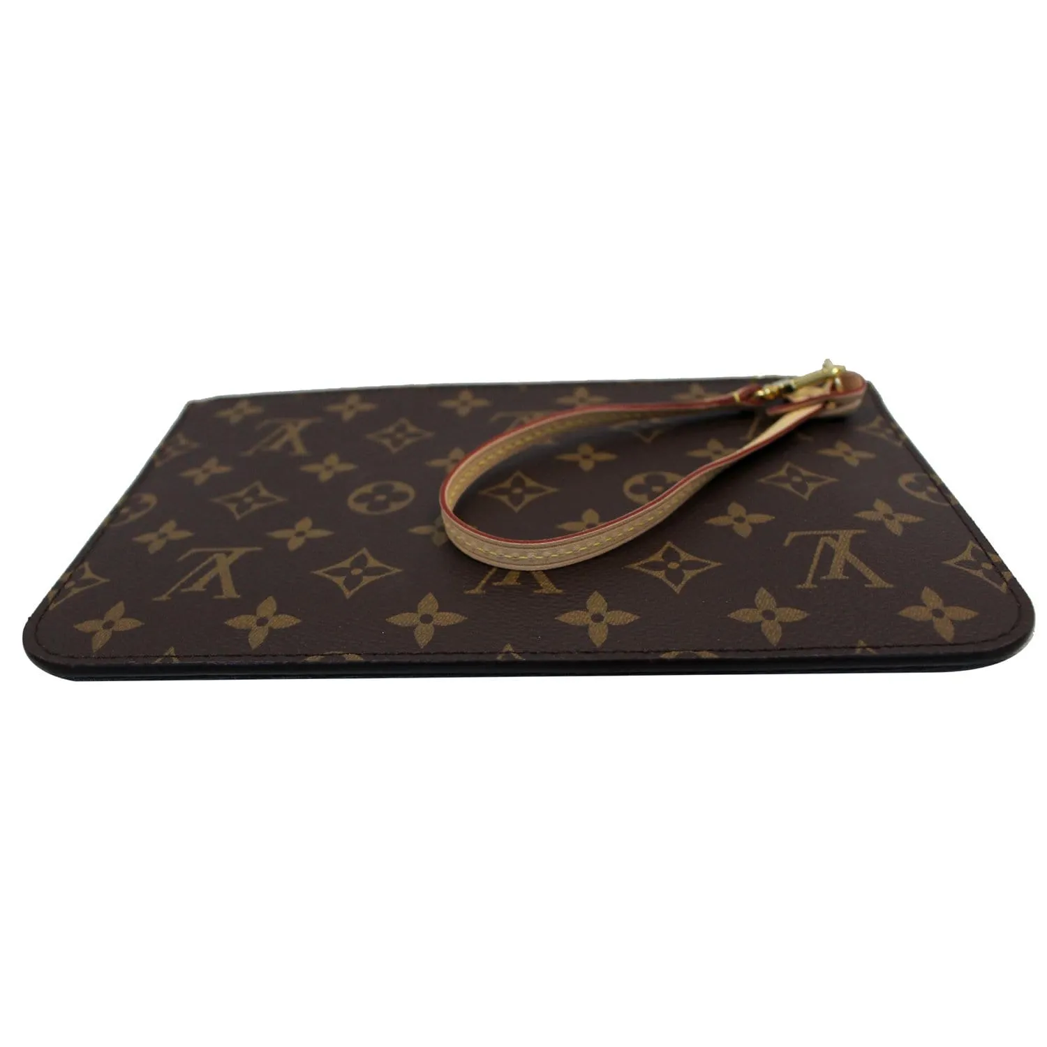 LOUIS VUITTON Pochette Wristlet Pouch Monogram Canvas Neverfull GM Brown
