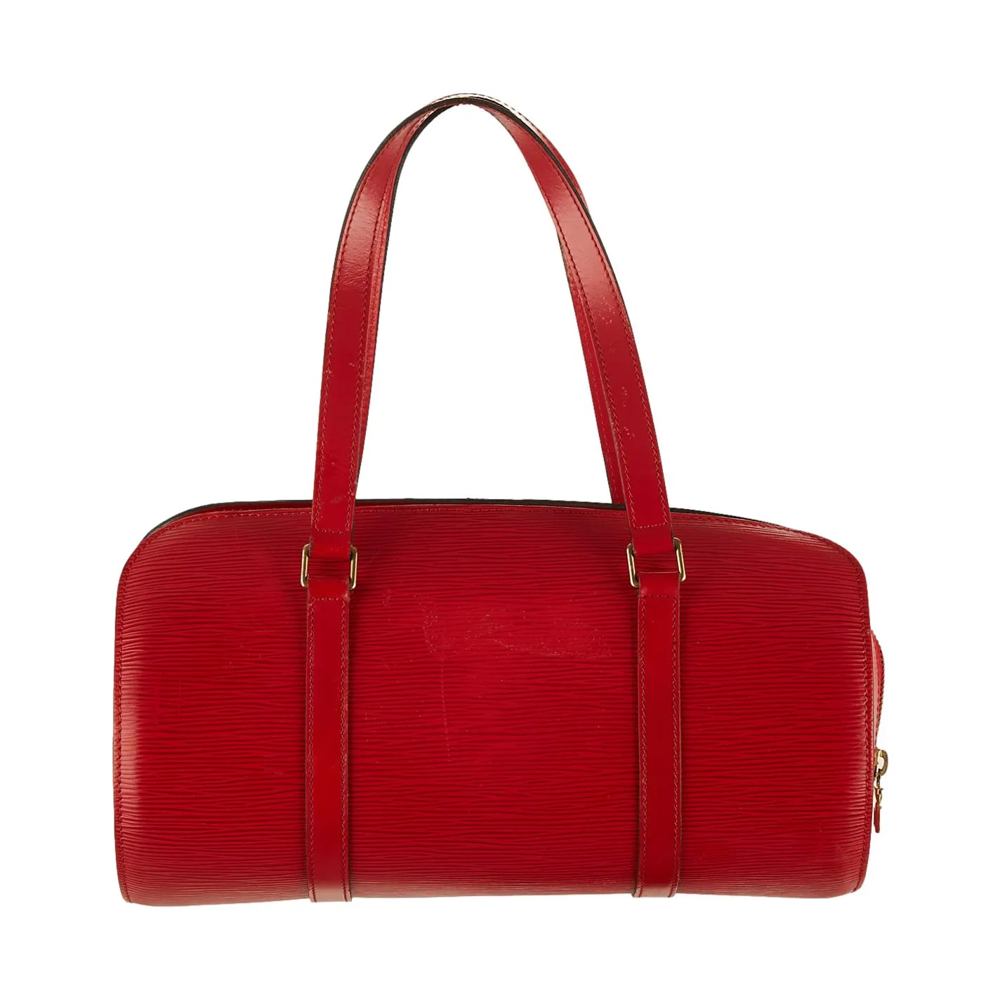 Louis Vuitton Red Epi Cylinder Bag