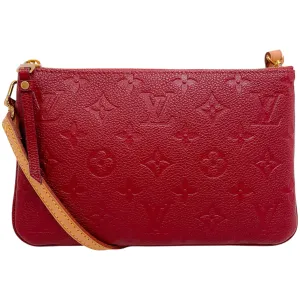 Louis Vuitton Red Monogram Empreinte Double Zip Pochette