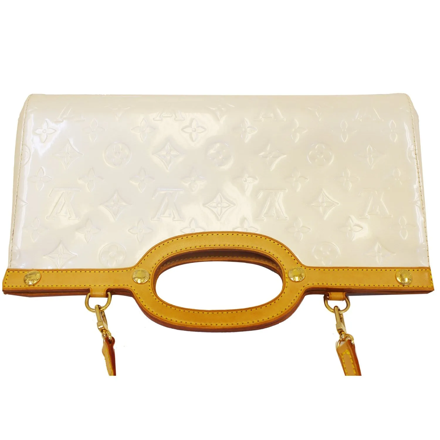 LOUIS VUITTON Roxbury Drive Vernis Leather Shoulder Bag Cream