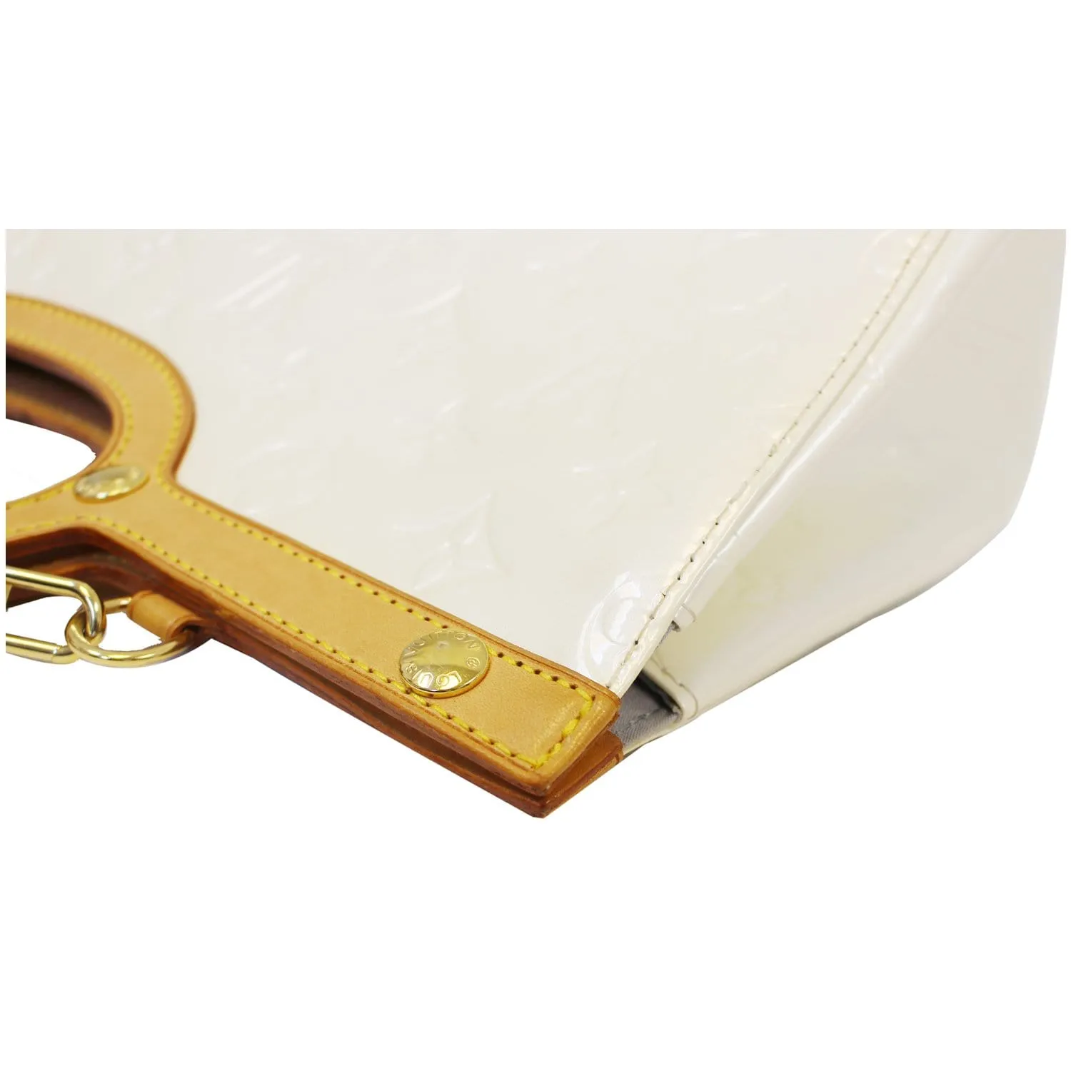 LOUIS VUITTON Roxbury Drive Vernis Leather Shoulder Bag Cream