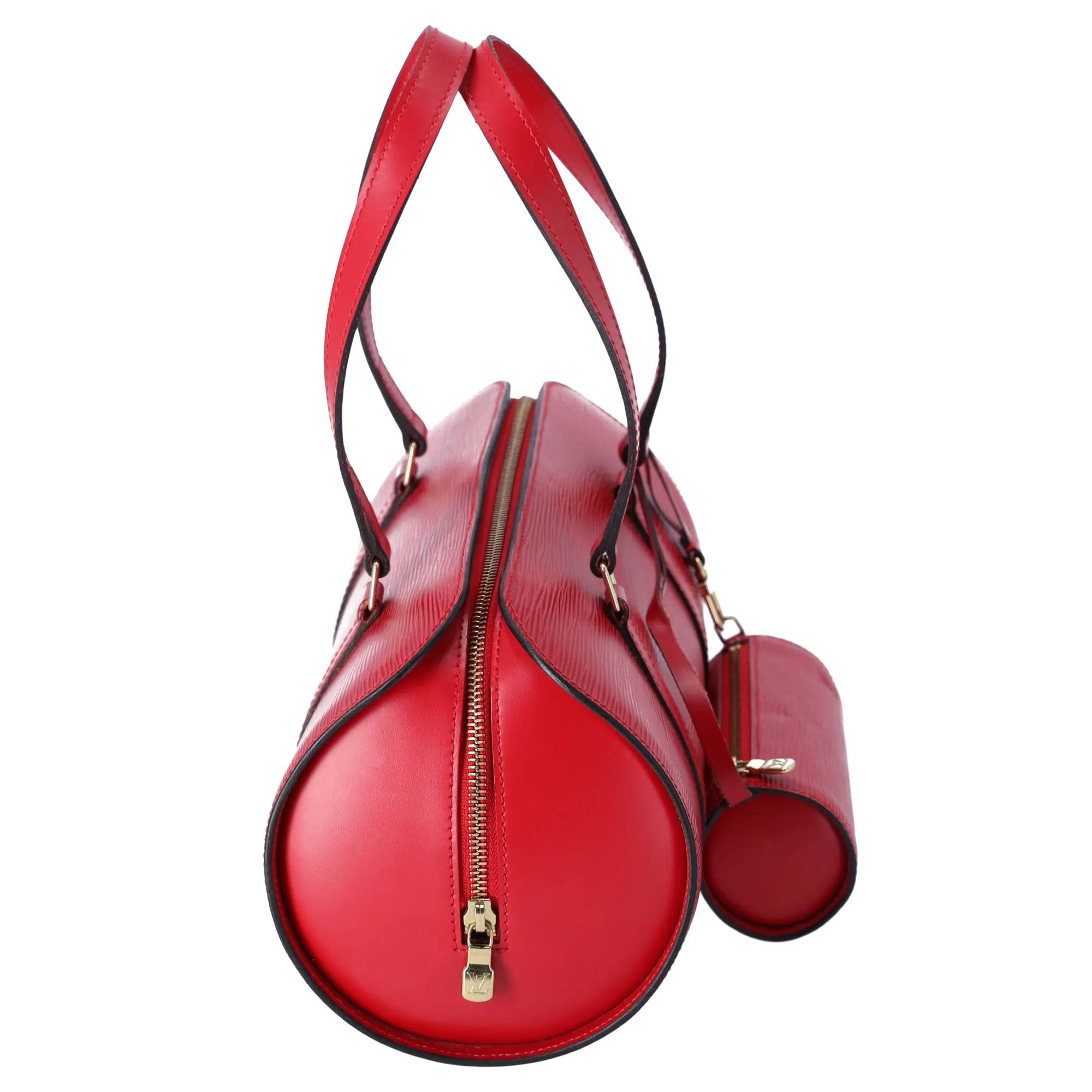 Louis Vuitton Soufflot Epi Handbag M52227 Castilian Red Leather   Pouch