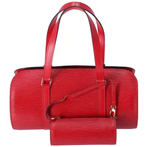 Louis Vuitton Soufflot Epi Handbag M52227 Castilian Red Leather   Pouch