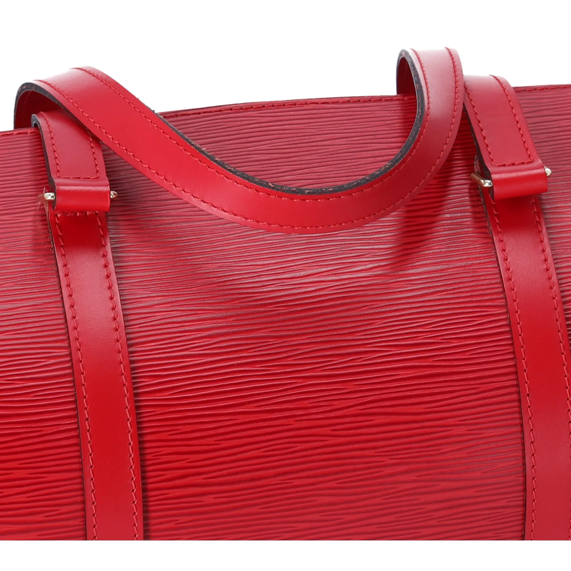 Louis Vuitton Soufflot Epi Handbag M52227 Castilian Red Leather   Pouch