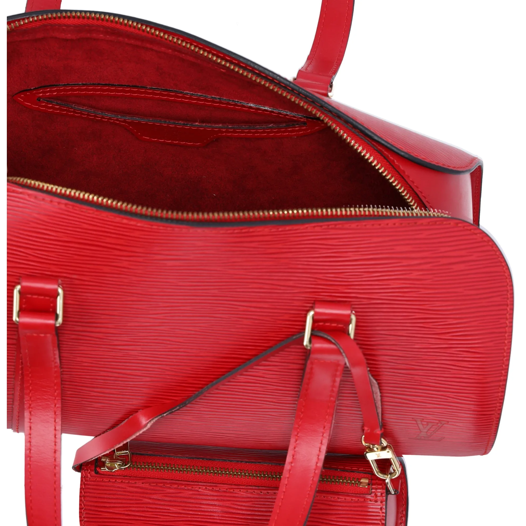 Louis Vuitton Soufflot Epi Handbag M52227 Castilian Red Leather   Pouch