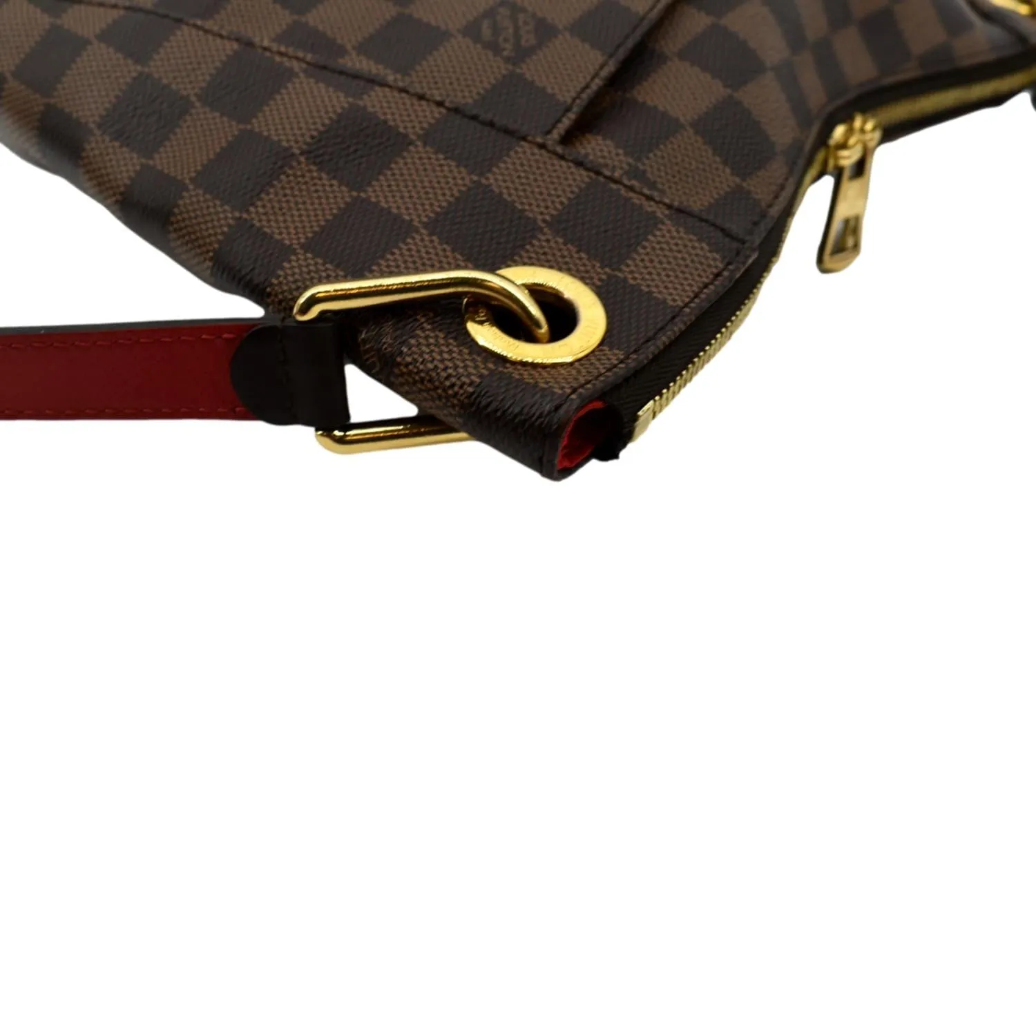 LOUIS VUITTON South Bank Besace Damier Ebene Crossbody Bag Brown