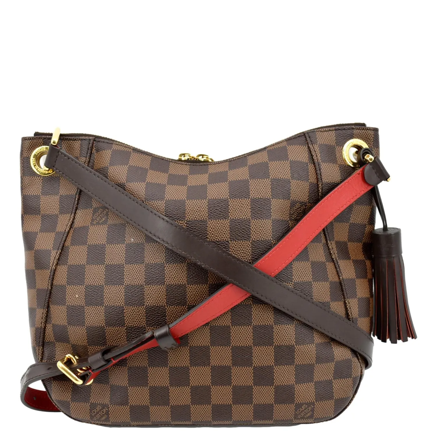 LOUIS VUITTON South Bank Besace Damier Ebene Crossbody Bag Brown