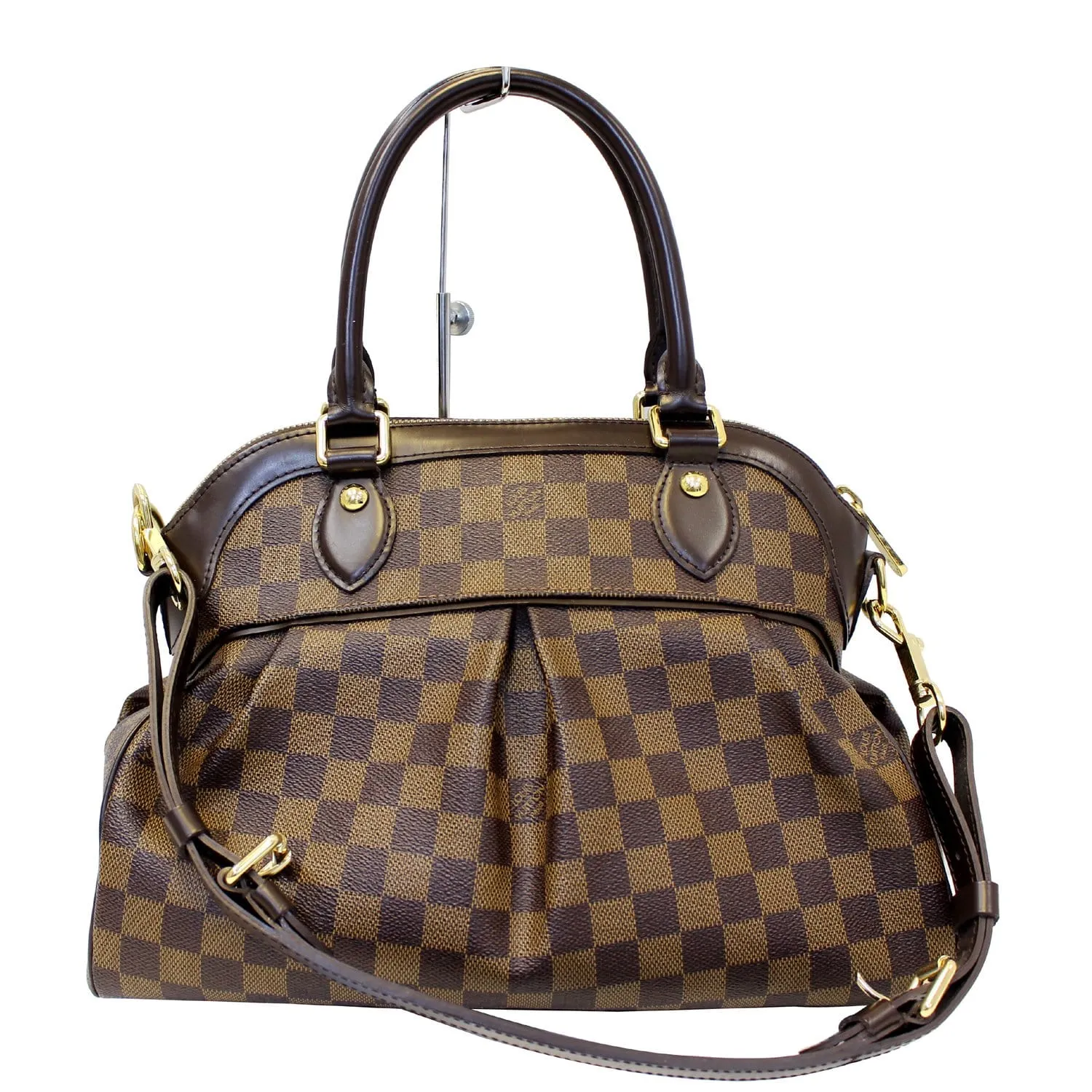 LOUIS VUITTON Trevi PM Damier Ebene Brown Shoulder Bag