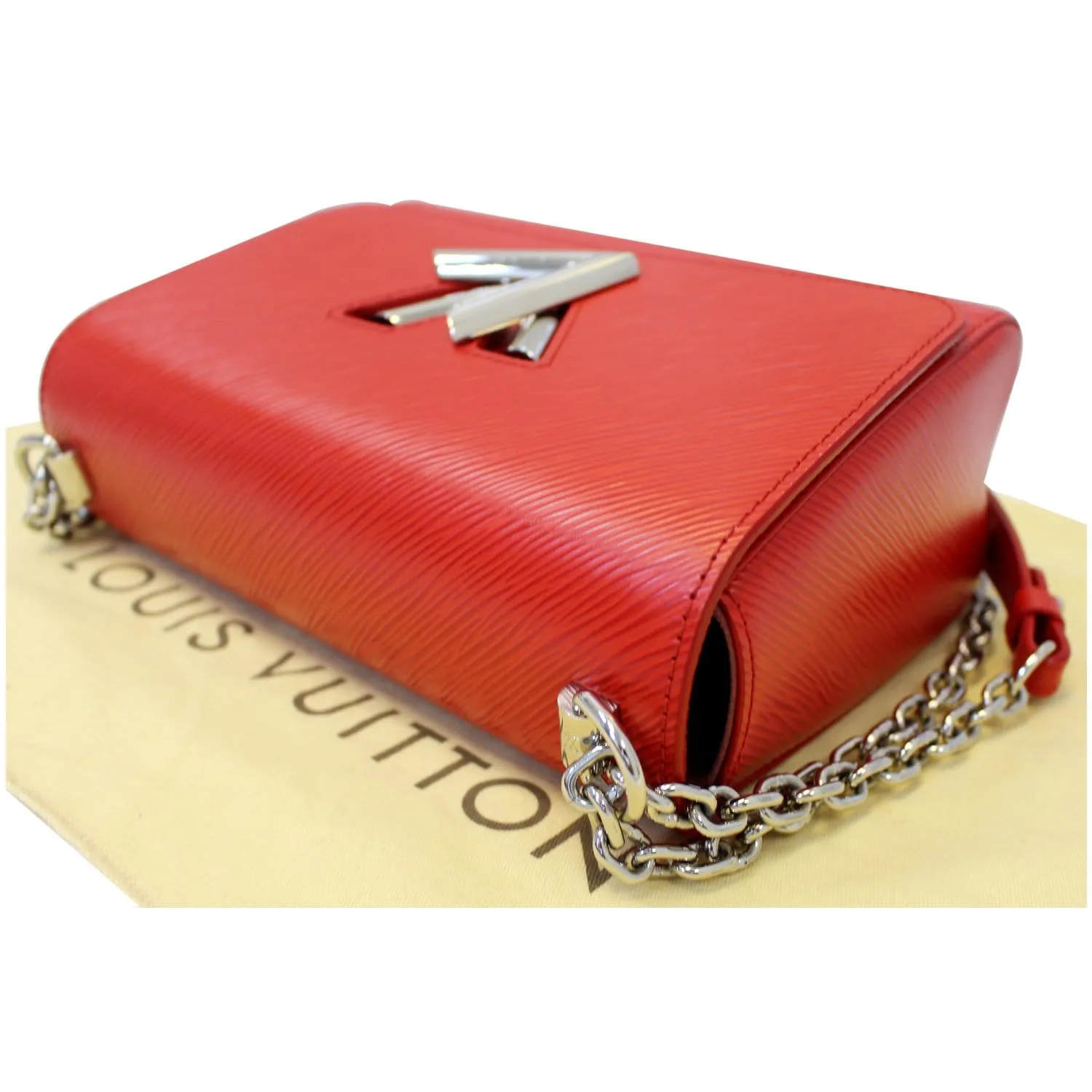 LOUIS VUITTON Twist MM Epi Leather Shoulder Bag Red
