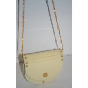 Lucite Leather Shoulder Purse By Meyers