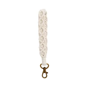 Macrame Two-Tone Braided Wristlet Keychain