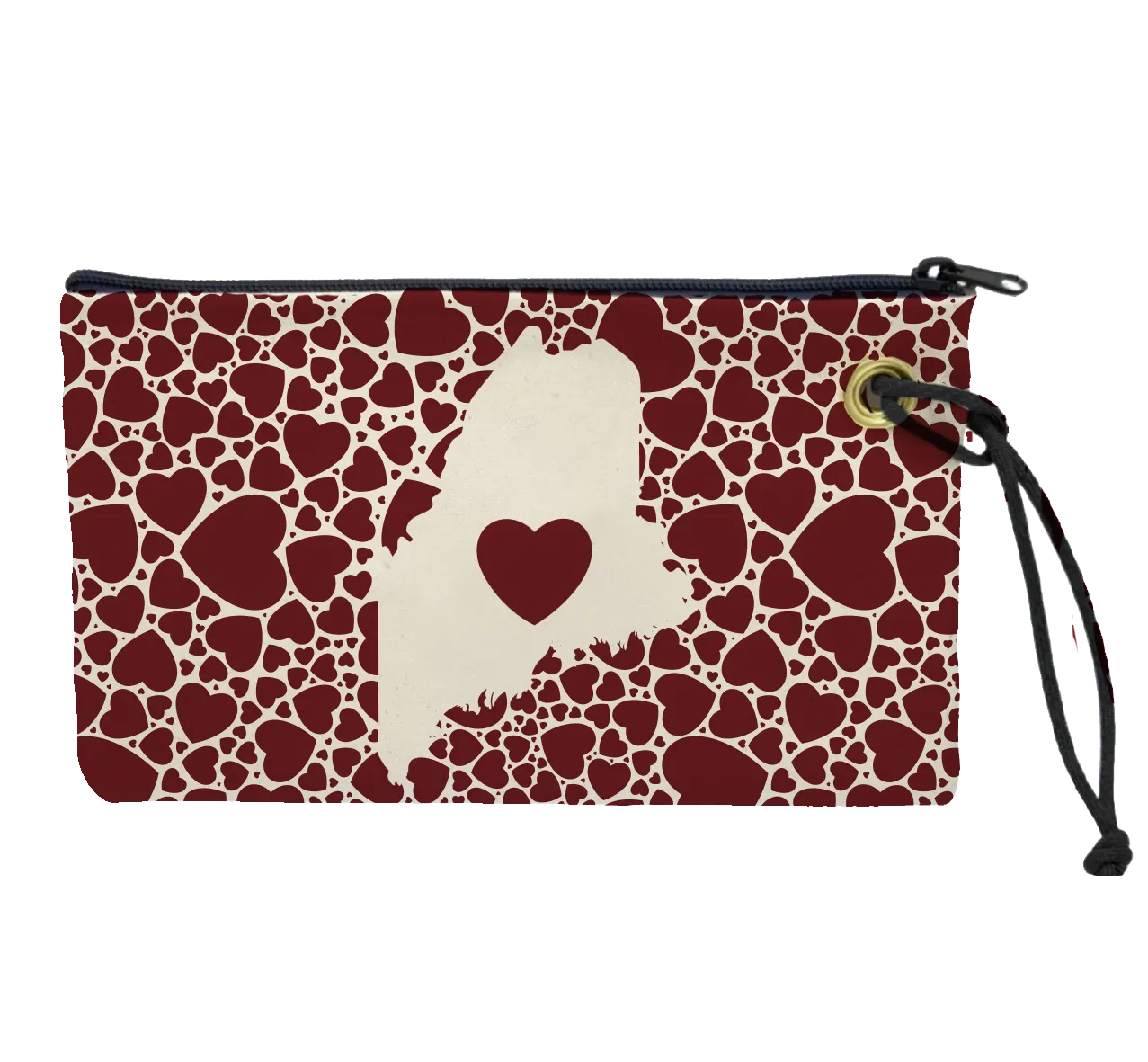 Maine Hearts Wristlet