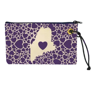Maine Hearts Wristlet