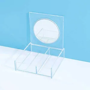 Makeup organizer with mirror (Transparent)