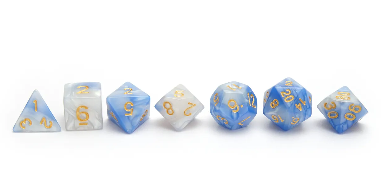 Marble Dice | Ocean Blue