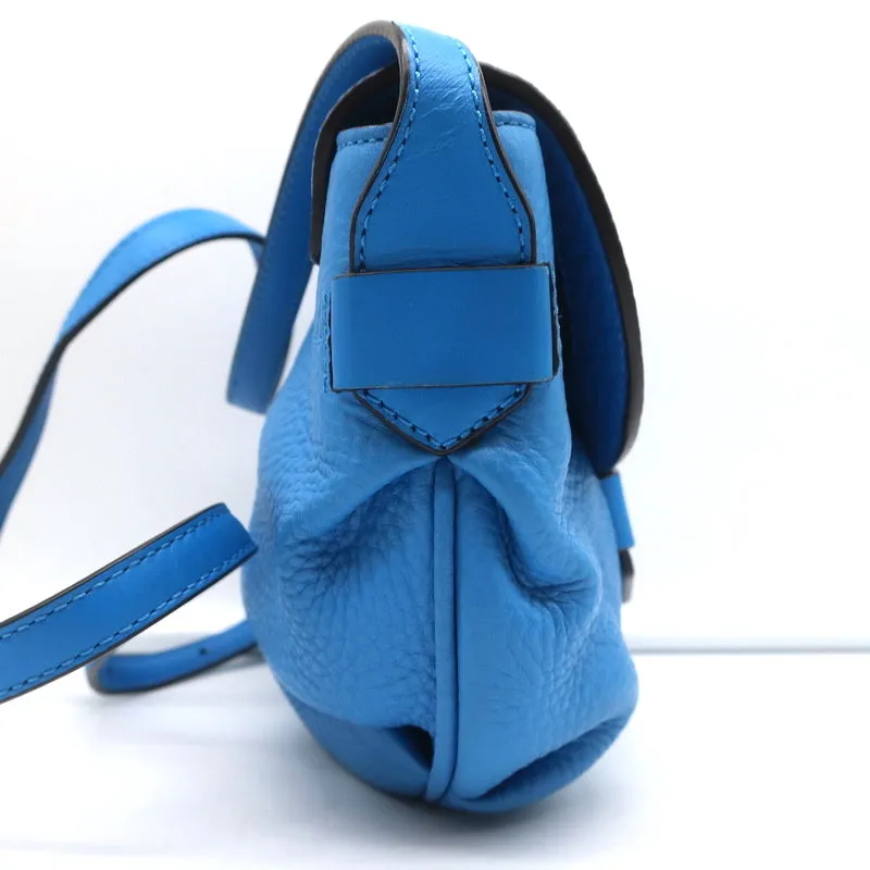 Marc by Marc Jacobs Half Pipe Annabel Crossbody Bag Blue Grained Leather