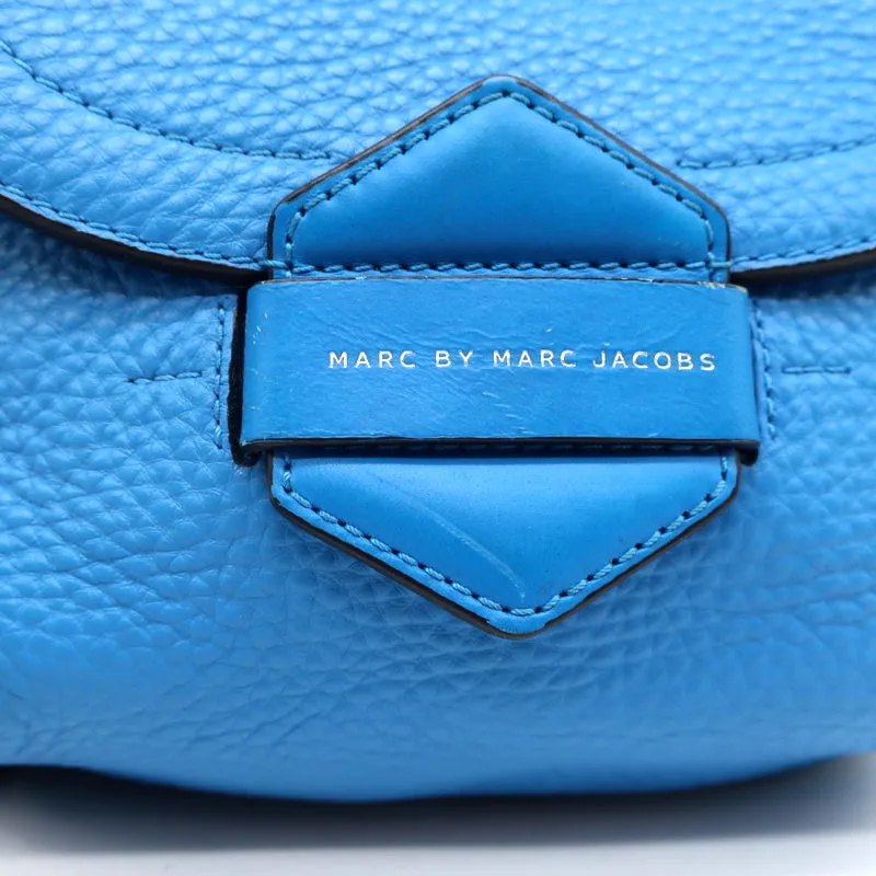 Marc by Marc Jacobs Half Pipe Annabel Crossbody Bag Blue Grained Leather