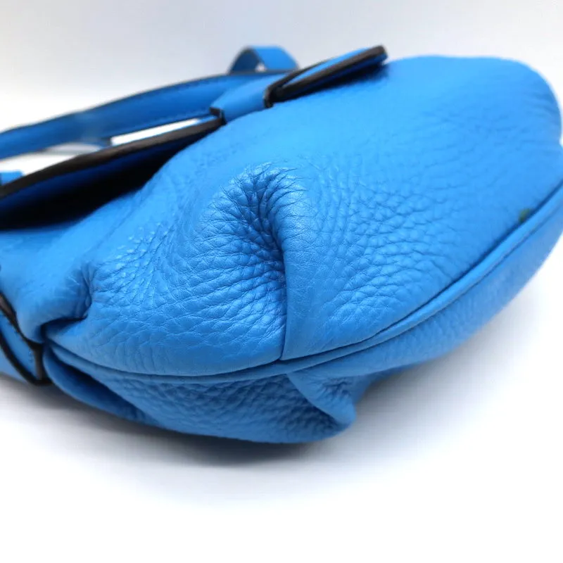 Marc by Marc Jacobs Half Pipe Annabel Crossbody Bag Blue Grained Leather