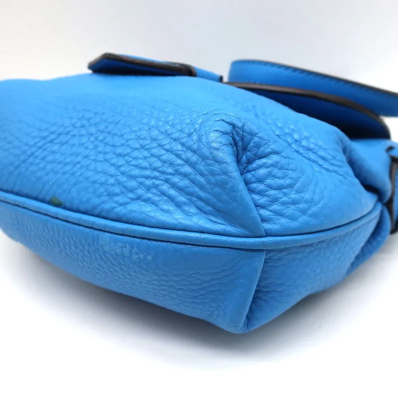 Marc by Marc Jacobs Half Pipe Annabel Crossbody Bag Blue Grained Leather