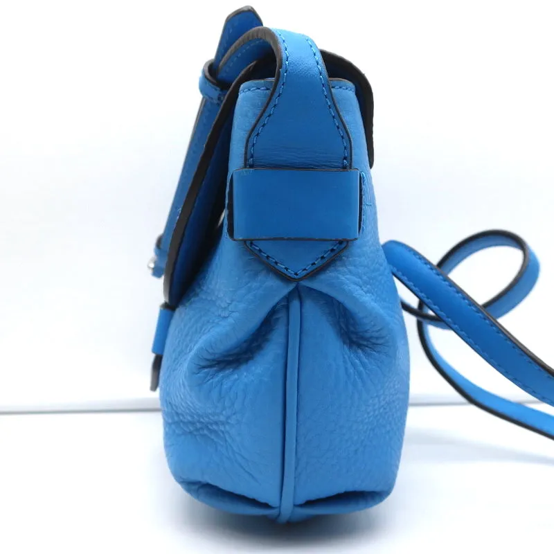 Marc by Marc Jacobs Half Pipe Annabel Crossbody Bag Blue Grained Leather
