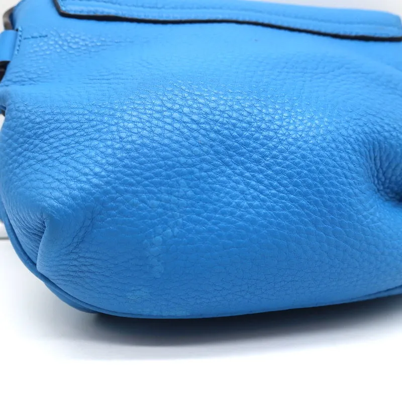 Marc by Marc Jacobs Half Pipe Annabel Crossbody Bag Blue Grained Leather