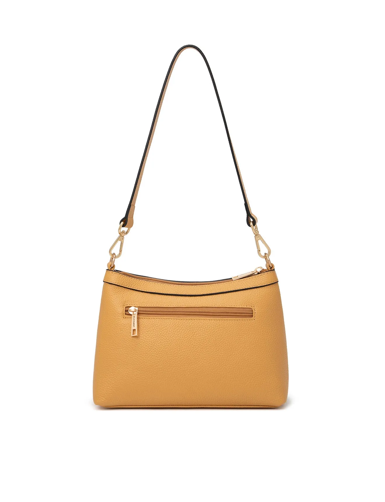 MARCIA LEATHER XBODY BAG- BLACK- E1-0830-DIJON