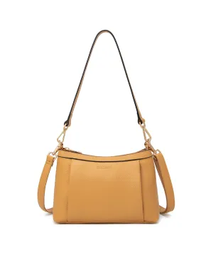 MARCIA LEATHER XBODY BAG- BLACK- E1-0830-DIJON