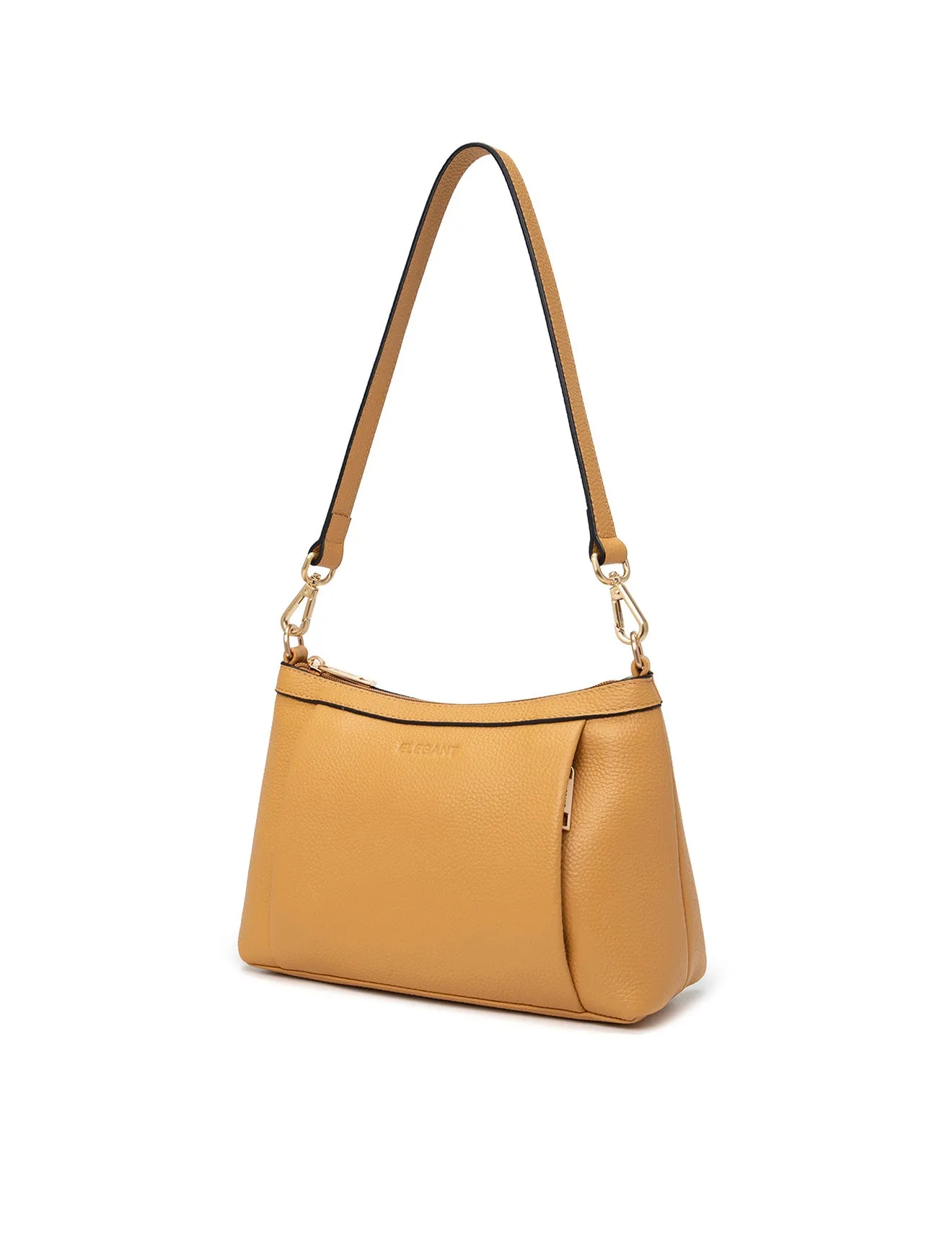 MARCIA LEATHER XBODY BAG- BLACK- E1-0830-DIJON