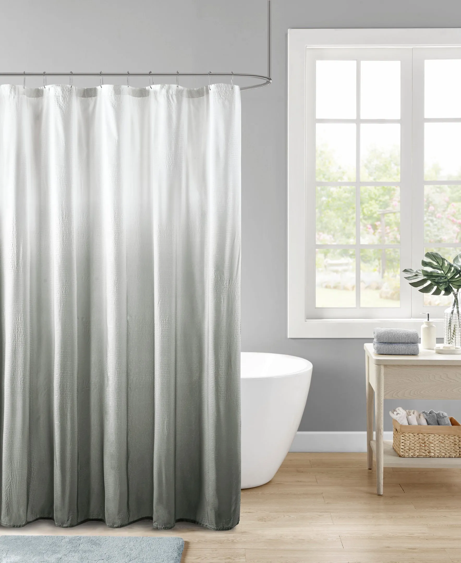 Maris Ombre Seersucker Shower Curtain