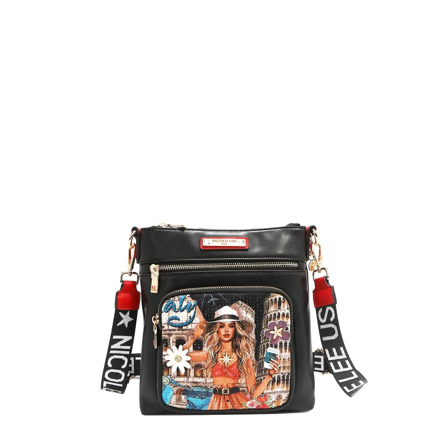 MARTHA TRAVELS ITALY ZIP CROSSBODY
