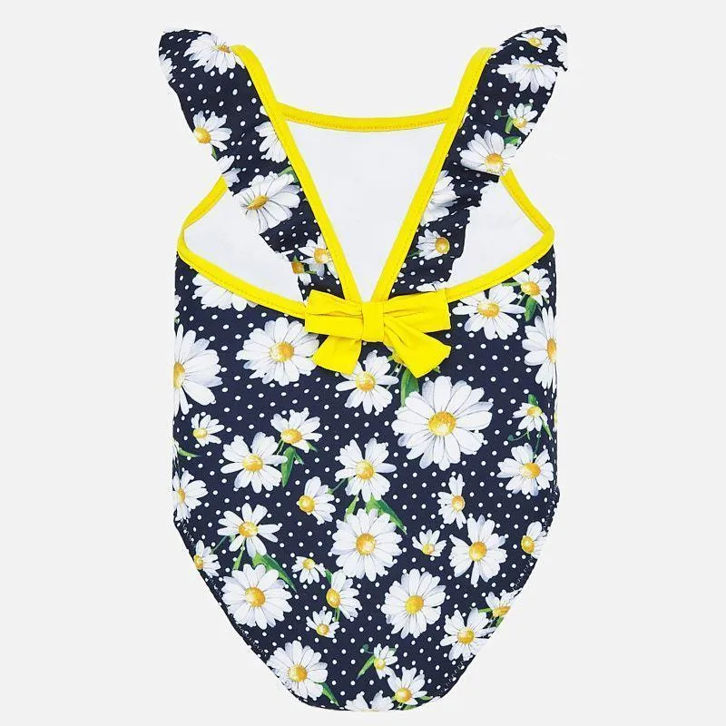 Mayoral Swimsuit Navy Blue with White Flowers