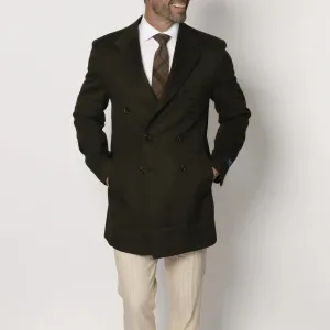 Men's Double-breasted Winter Coat Dark Olive