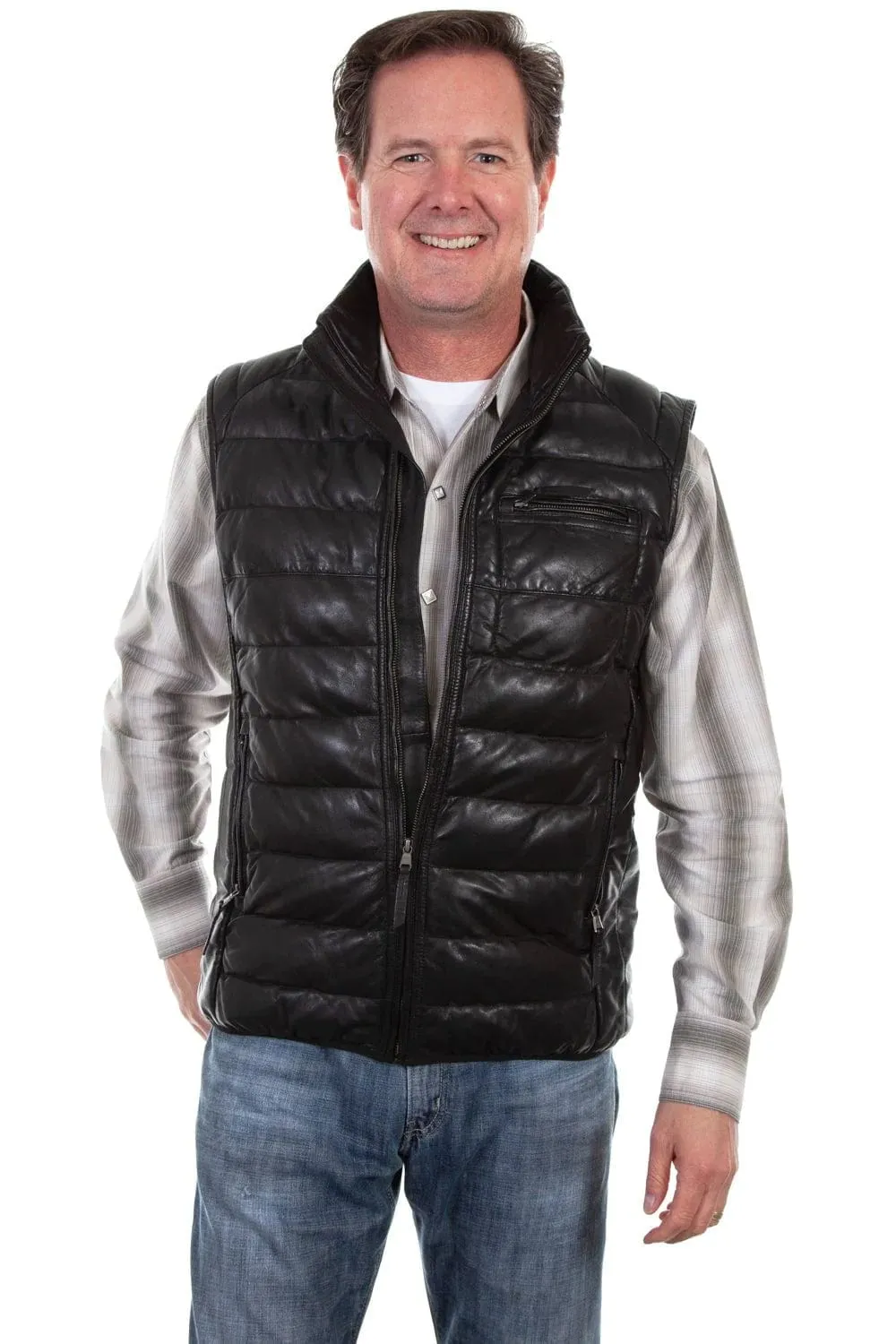 Mens Lamb Leather Vest